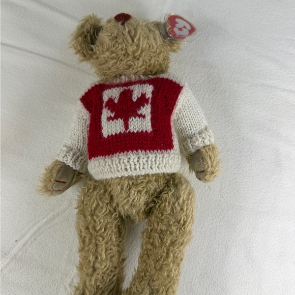 Ty Attic Treasures Bear 1999 Maple Leaf Sweater Canada Plush ~9” - Picture 7 of 10